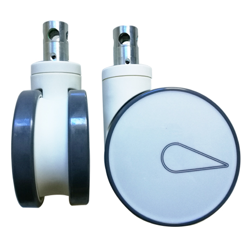 We improve twin central locking caster tread design